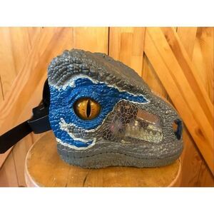 Jurassic World Chomp 'n Roar Mask Velociraptor Blue Dinosaur Works (5269)
